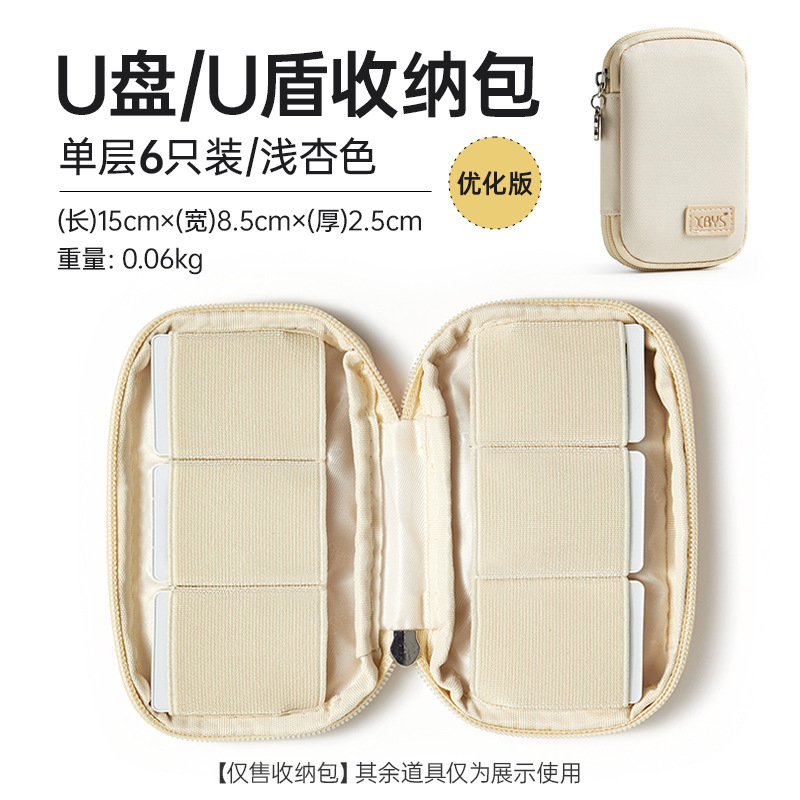 Picture of For a Lifetime USB Flash Drive U Shield Cosmetics Bag Office Accounting Large Capacity Organizing Online Banking Financial Tax Disk Portable Protective Cover