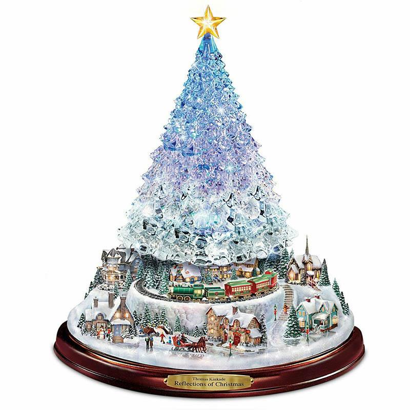 Picture of Cross Border Christmas Tree Crystal Tree Christmas Stickers Decorative Stickers Window Stickers pvc Wall Stickers 20x30cm