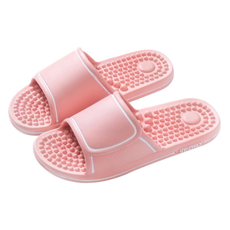 Massage sole home slippers women's four seasons indoor bedroom soft bottom non-slip couple bathroom bath shower slippers men