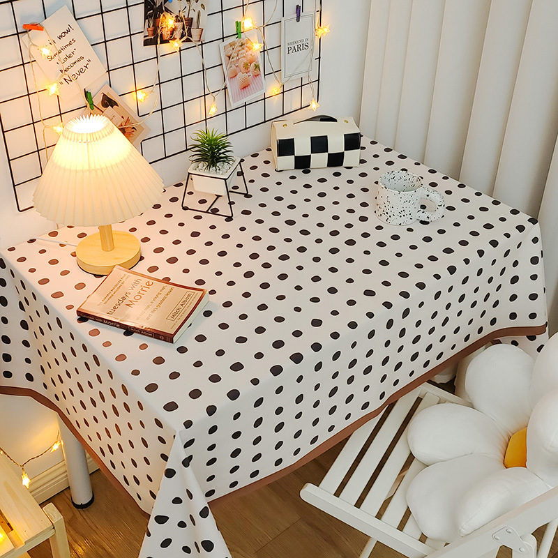 Picture of Tablecloth Waterproof and Oil-proof PVC Coffee Table Table Mat Dining Table Tablecloth Picnic Stall Student Desk Dormitory Decorative Cloth