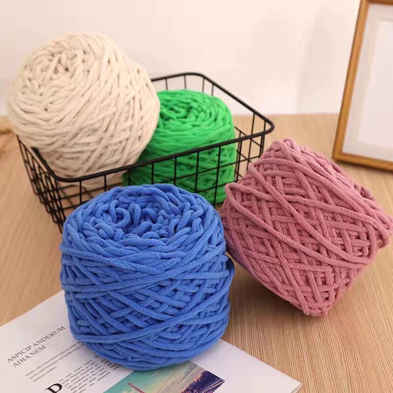 0.19kg Large Skeins of Chunky Yarn for Handmade DIY Scarves, Crochet Slippers, Wholesale Ice Yarn