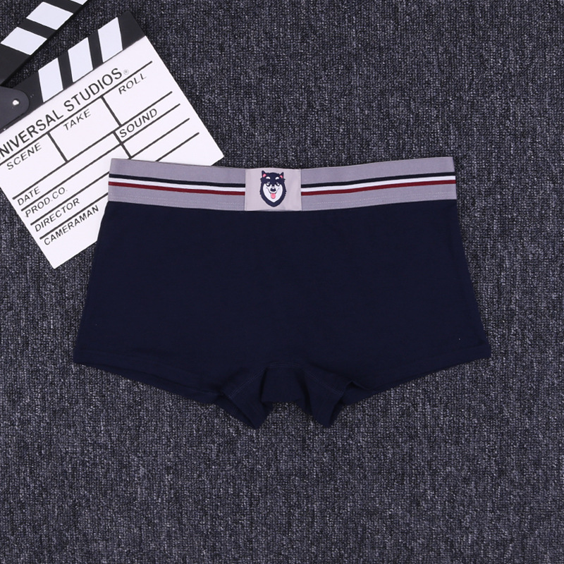 Picture of Women's Underwear Boxer Briefs Solid Color Cotton Underwear Japanese Cartoon Cute Wide Edge Unisex Style Youth