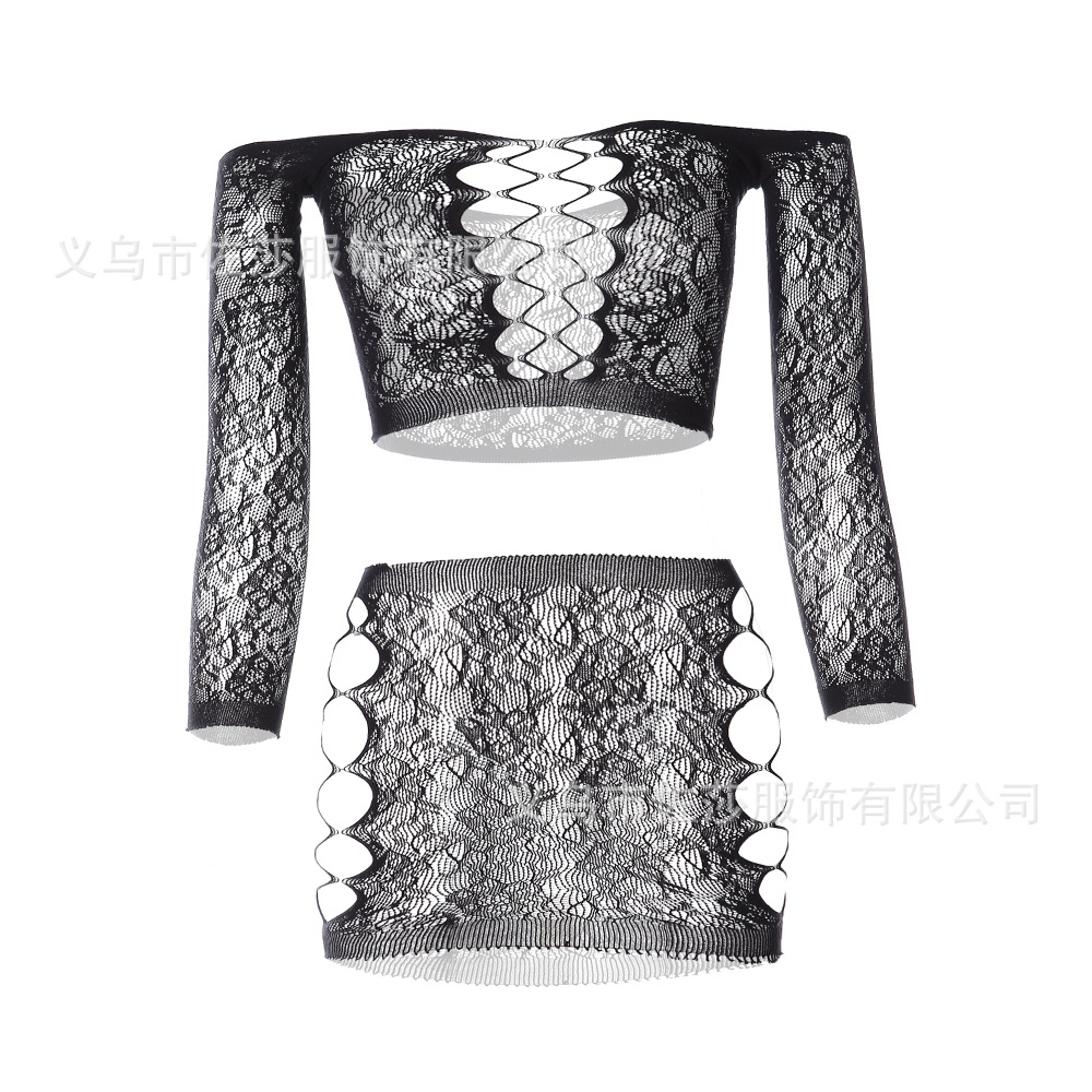 Picture of 2023 summer new European and American ins tube chest lace stitching sexy cross-border underwear set w556