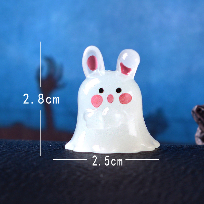 Picture of Halloween Cross-Border Cute Ghost Animal Luminous Micro Landscape Gardening Ornaments Car Central Control Decorative Accessories