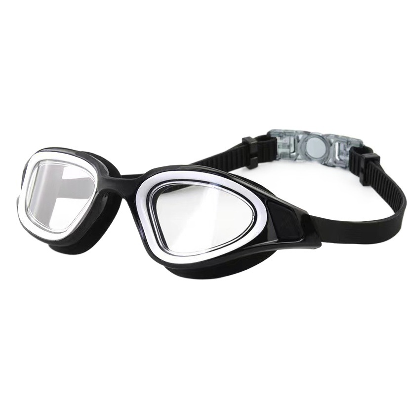 Cross-border New Swimming Goggles Adult Large Frame Glasses HD Electroplated Goggles Silicone Waterproof Anti-fog Swimming Goggles