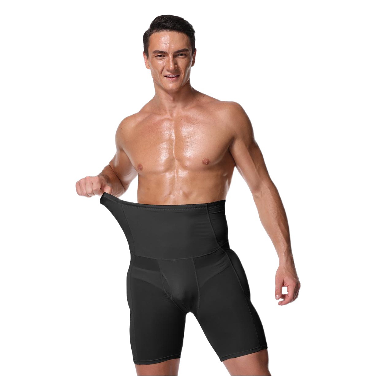 TOPMELON hot men's egg bag front hole rear hip design belly contracting boxer shorts A149B