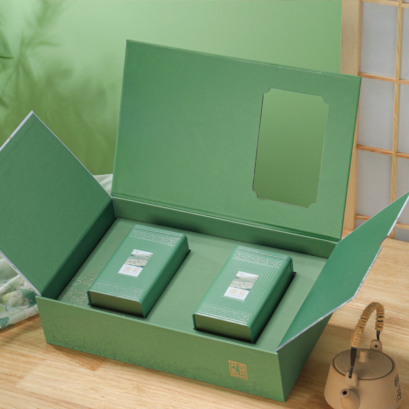 New Green Tea Tea Packaging Box Empty Gift Box Universal West Lake Longjing Trimeresurus Leaves Maojian Rizhao Laoshan Gift Box