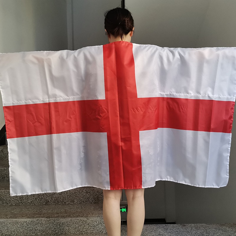 Cross-border supply of World Cup football cheer props fans cape England flag shawl 90*150cm