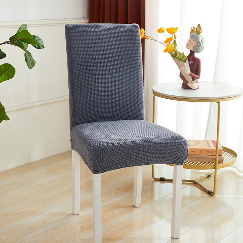 Picture of Plaid Polar Fleece Thickeneded One-Piece Elastic Hotel Restaurant Chair Cover Anti-Fouling Stool Cover Chair Cover