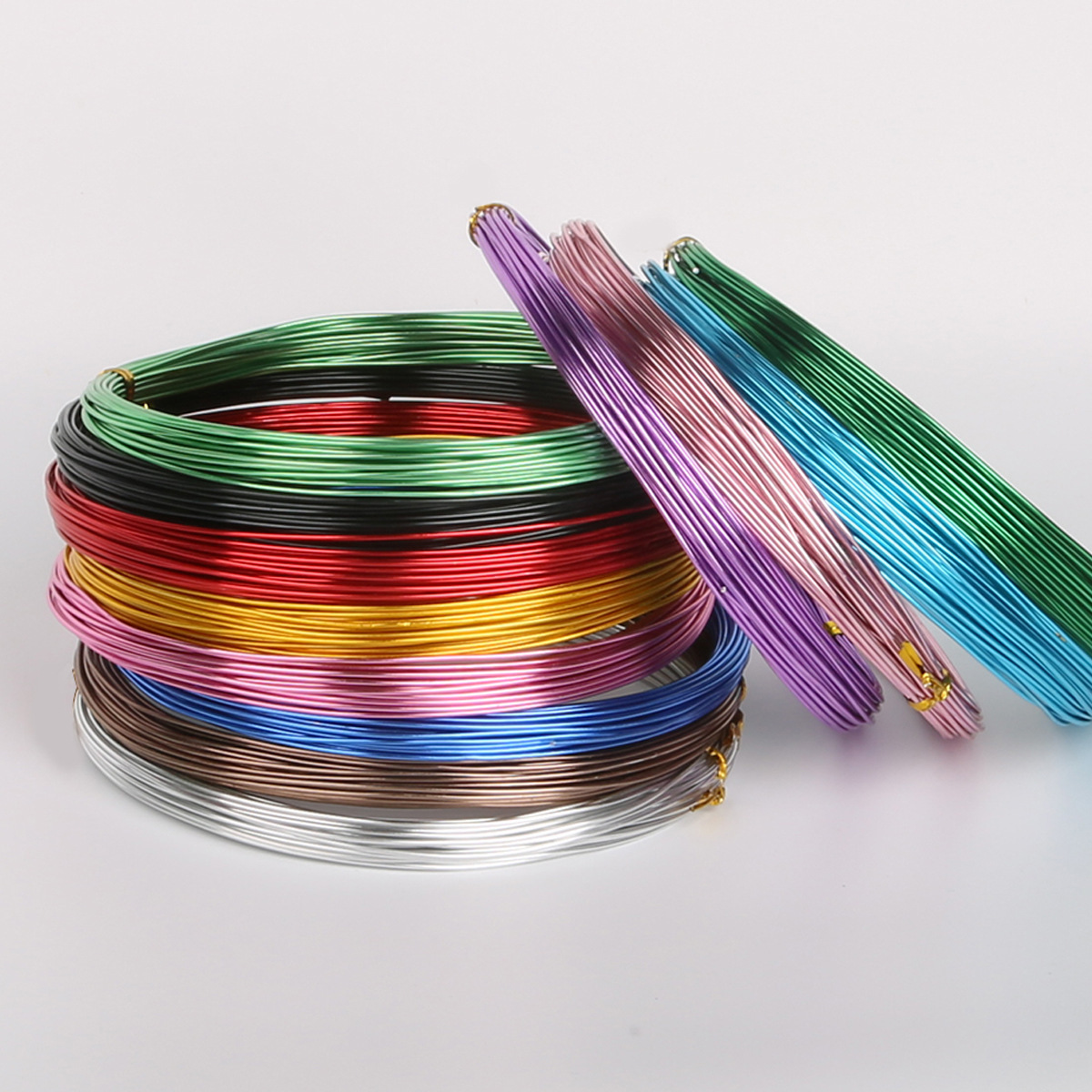 Wholesale 1mm-2.5mm oxidized colored aluminum wire DIY handmade material soft aluminum wire bicycle crafts ornaments