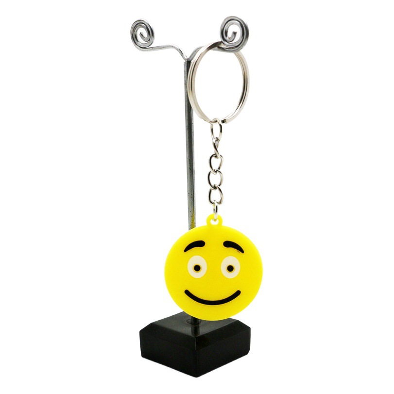Expression key chain Q cute expression series emoji expression PVC key chain bag pendant car key chain wholesale