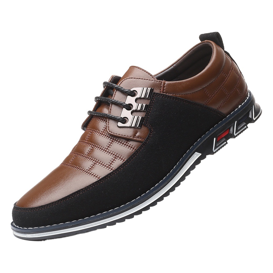 Men's Shoes 2025 Fashion New Casual Shoes Korean Style Trendyy Men's Leather Shoes Middle-Aged Export Large Size Shoes for Men 3286