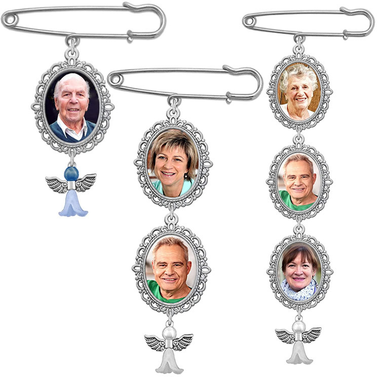 Picture of New Jewel Tray DIY Photo Frame Pendant Holiday Memorial Pendant Wedding Flower Decoration