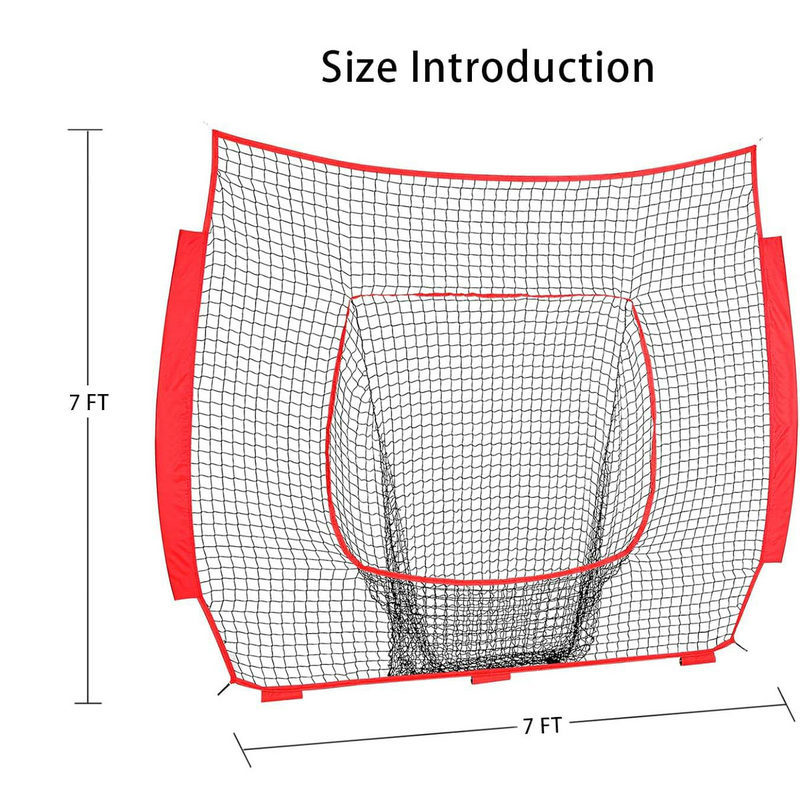 Picture of 7x7ft Baseball Net Pure Net Indoor Outdoor Baseball Practice Net Softball Strike Practice Net Portable Rebound Net
