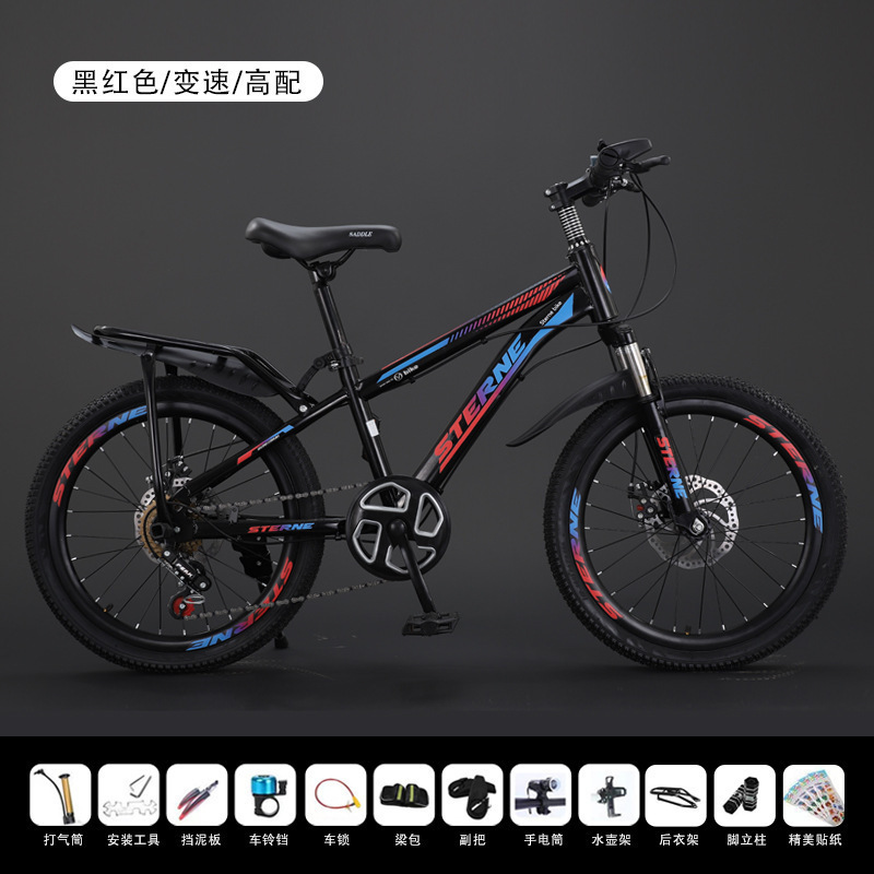 Picture of Children's Bicycles for Boys and Girls 6-8-12 Years Old, Teenagers and Students, Shock-Absorbing Disc Brake Variable Speed Mountain Bikes