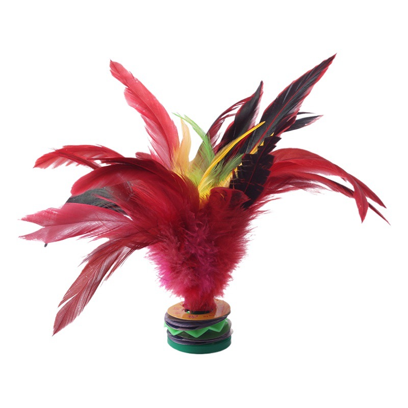Fluff shuttlecock chicken feather shuttlecock handmade spline student adult entertainment competition shuttlecock single OPP bag