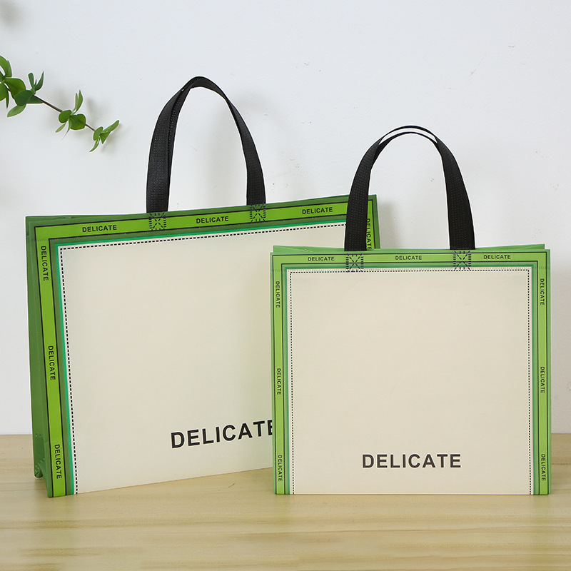 Advertising Non-Woven Clothing Store Handbag Bag Clothing Shopping Bag Custom Logo Large Waterproof Women