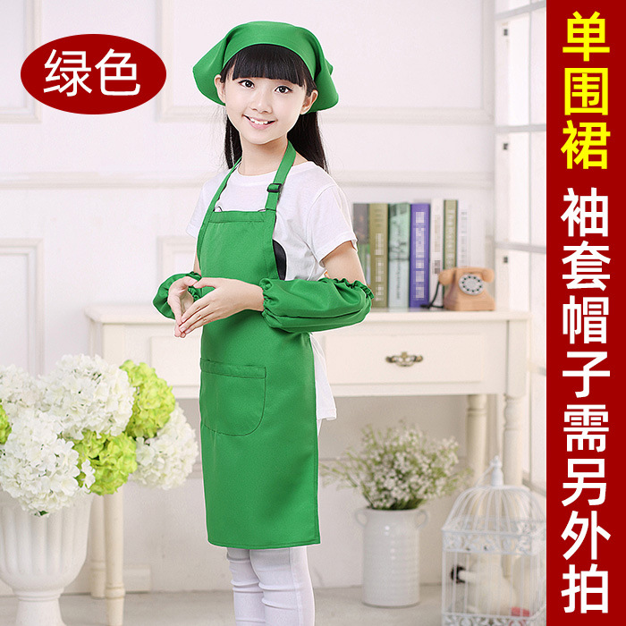 Picture of Children's apron painting clothes kindergarten painting art waterproof overcoat logo printing children's baking apron