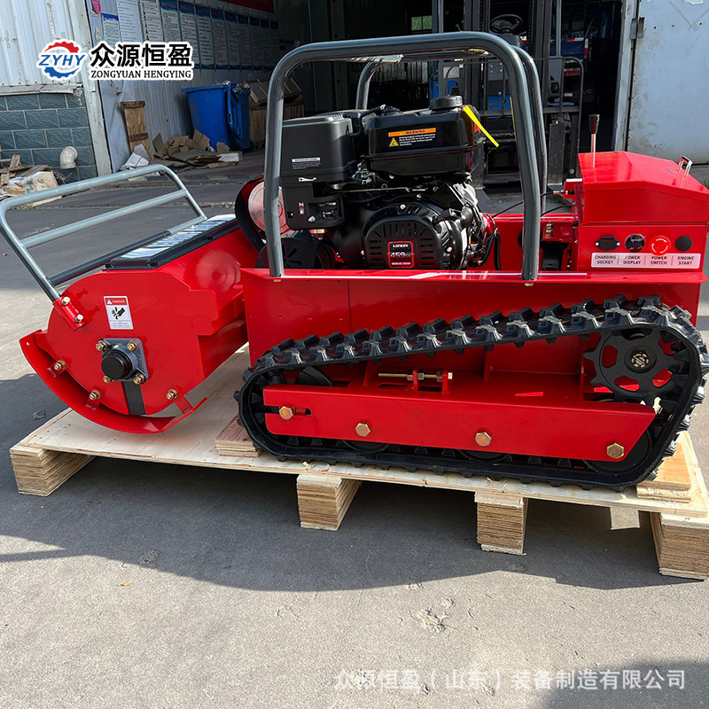 Forestry Grassland Cutting 800/1000/1200mm Remote Control Grass Crushing Machine Remote Control Crawler Diesel Mower
