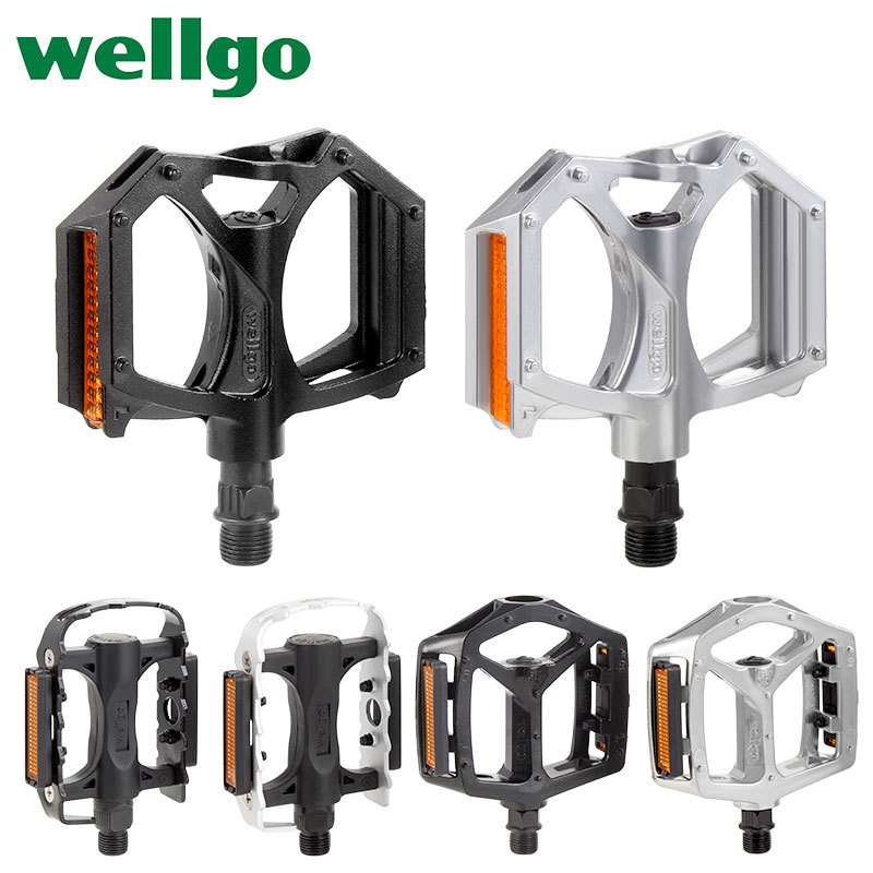 Wellgo Mountain Bike Pedals Road Bike All-Aluminum Alloy Bearing Pedals M195 B249