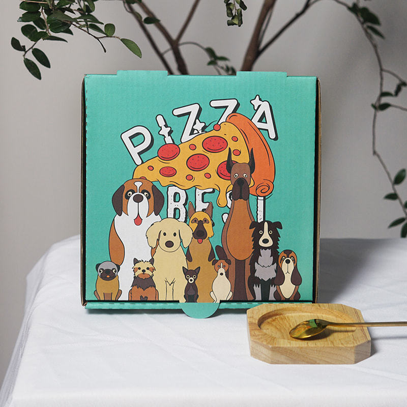 Original Design Pizza Box Disposable Takeout Packaging Pizza7/8/9/10/ 12inch Thick Corrugated Cross-Border Hot-Selling