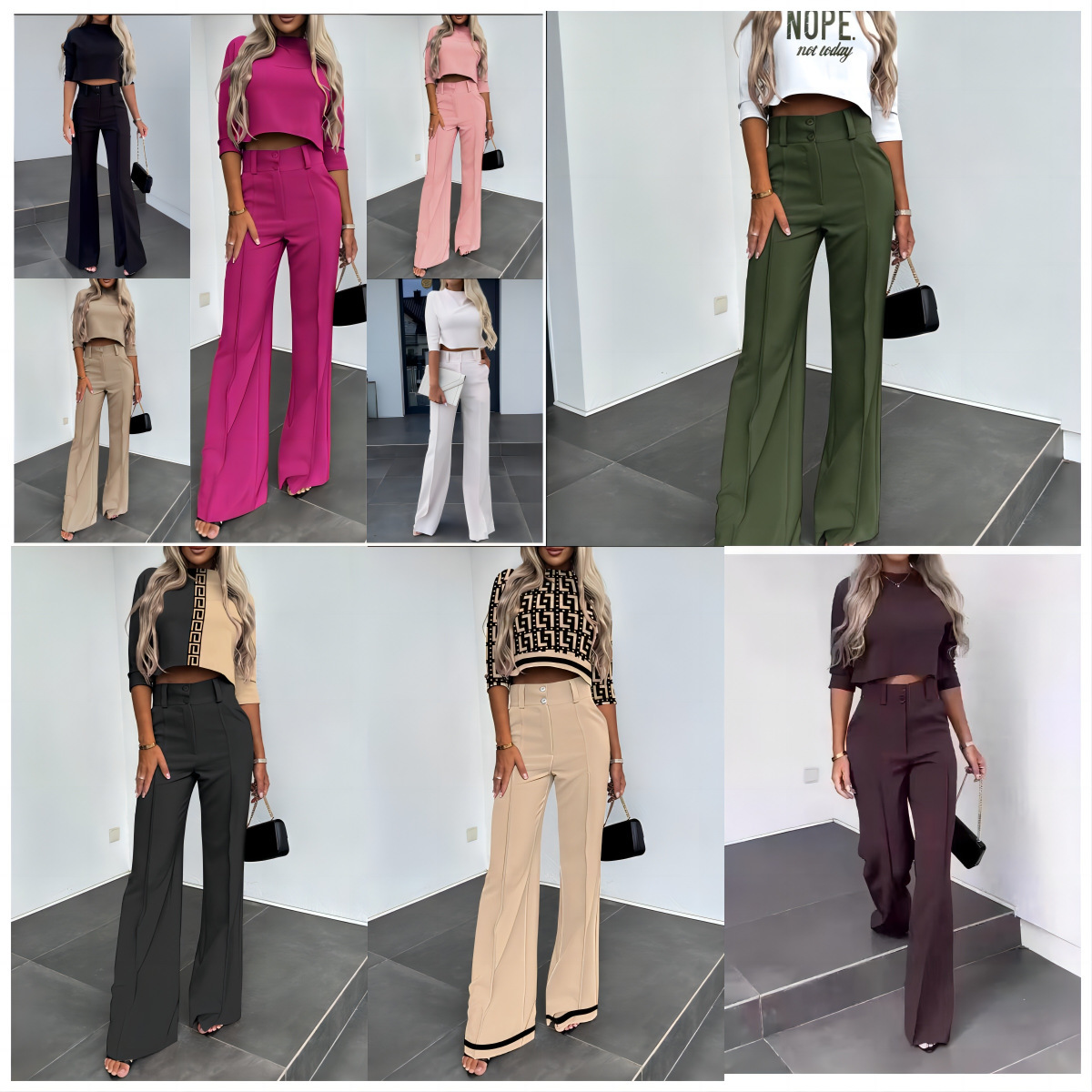 New spring and autumn cute fresh sweet women's nine sleeve fashion casual suit factory outlet
