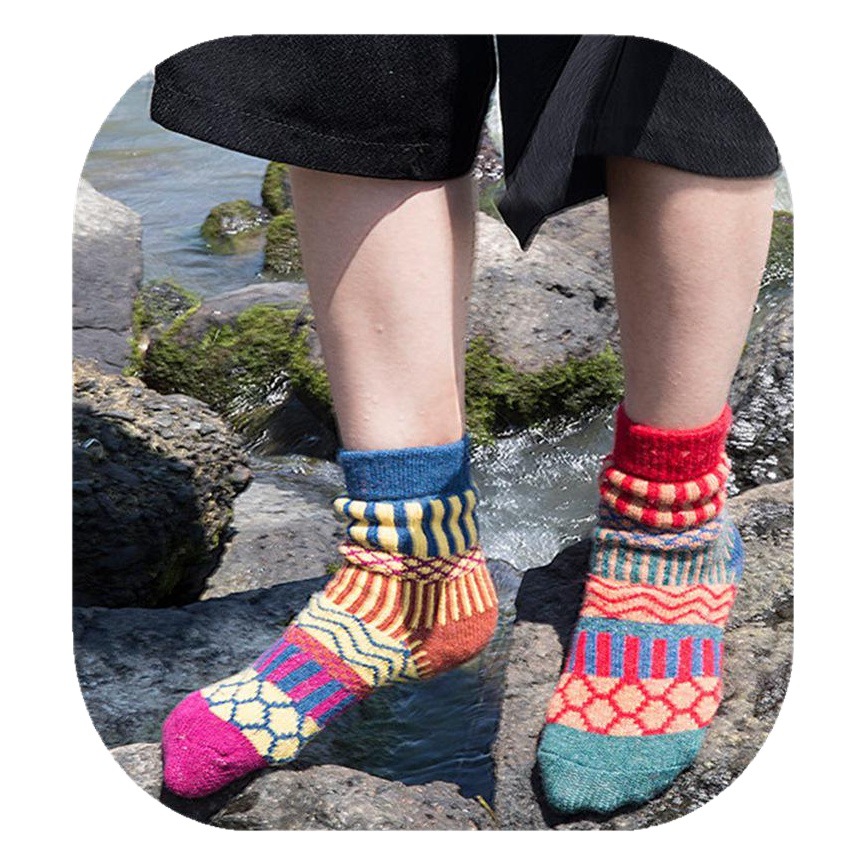Foreign trade hot cross-border autumn and winter New thickened warm women's wool socks two-way women's socks wholesale 7028