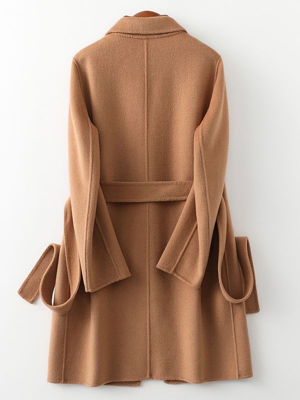 Picture of Double-Sided Cashmere Outwear for Women Mid-Length 2025 Autumn and Winter New Slim Fashion Classy Woolen Outwear for Small People