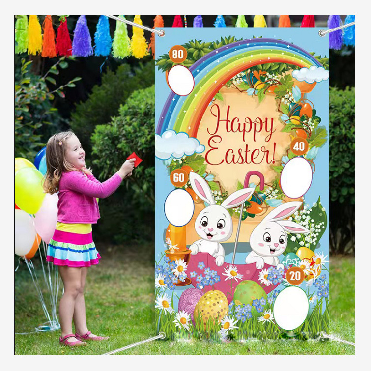 Amazon Supply Western Easter Game Sand Bean Flag Poster Set Home Fun Flag Design Printing