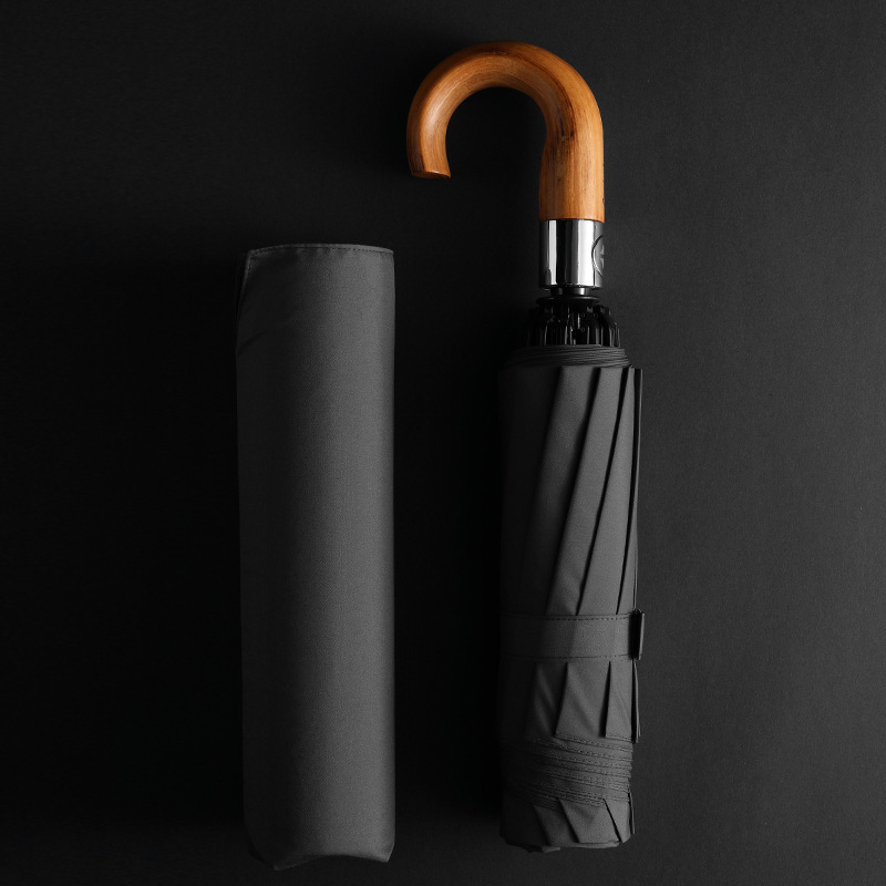 Picture of Osandona 10-Bone Umbrella Fully Automatic Men's Extra Large Double Reinforced Storm-Resistant Car-Mounted Reverse Umbrella Rain or Shine