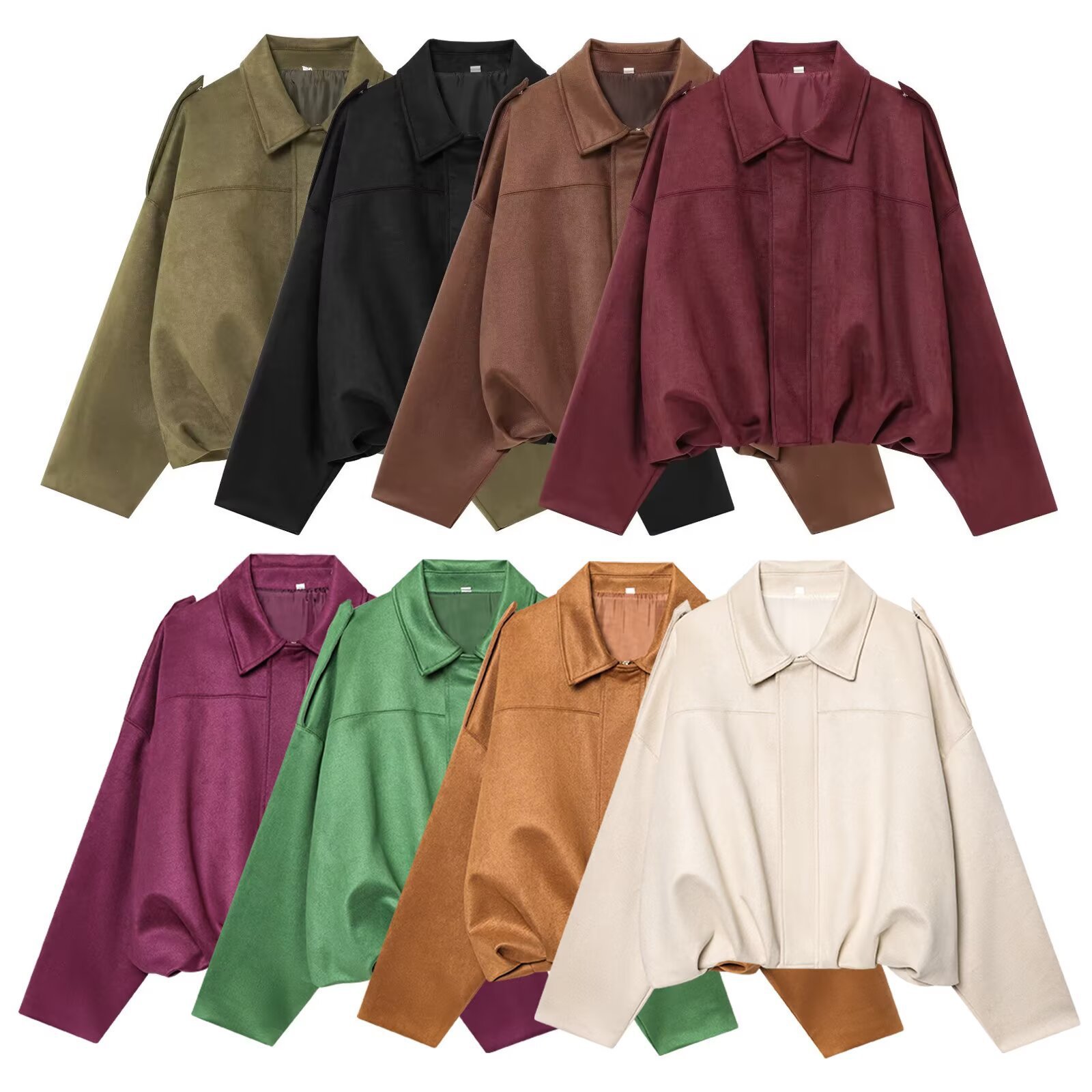 Za Cross-Border Women's Clothing Wholesale European and American Style 2025 Popular Suede Texture Loose Casual Jacket 4344155
