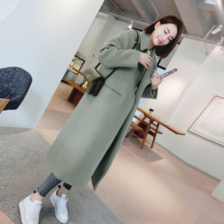 Picture of Foreign trade wholesale 2025 autumn and winter long woolen trench coat women's slim fit slimming knee coat coat clothes