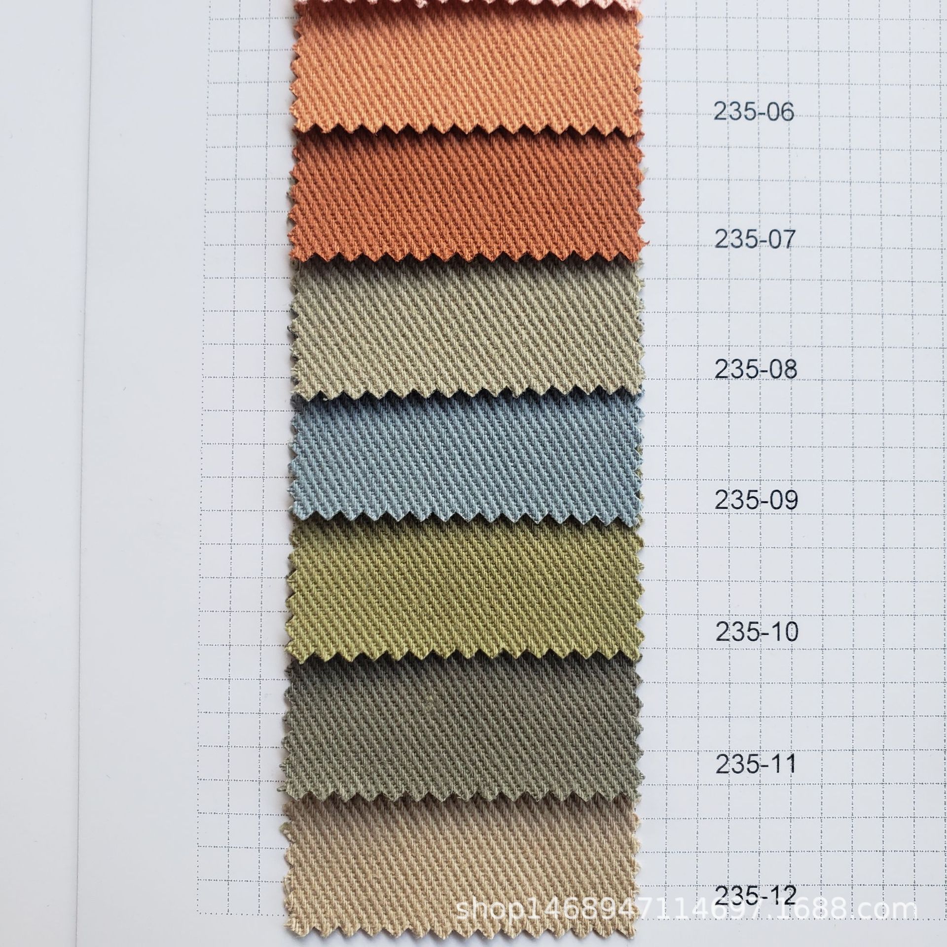 Picture of 7*7 coarse twill 380 Ter thick twill cotton coat jacket washed fabric woven overalls material