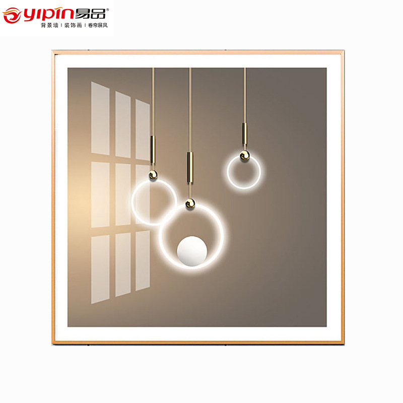 Picture of Light Luxury Abstract Hanging Painting Creative Foil Gold Living Room Restaurant Entrance Art Geometric Color Block Graphic Decorative Painting Wholesale