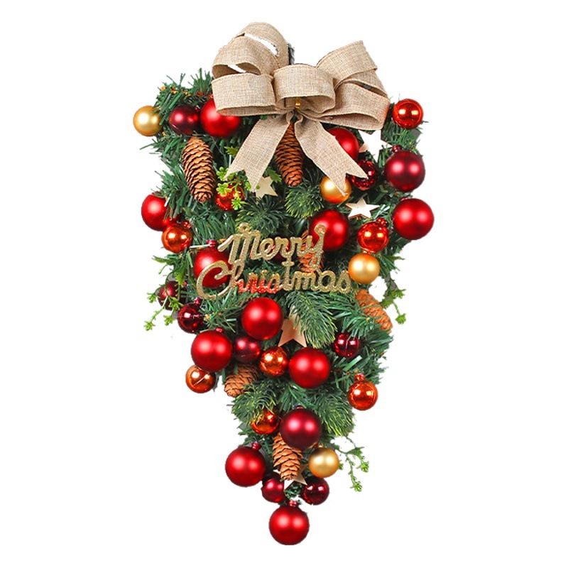 Zhong Ran Christmas Decorative Ball Hanging Tree Hanging Creative Window Scene Layout Decorative Bow Rattan Door Hanging