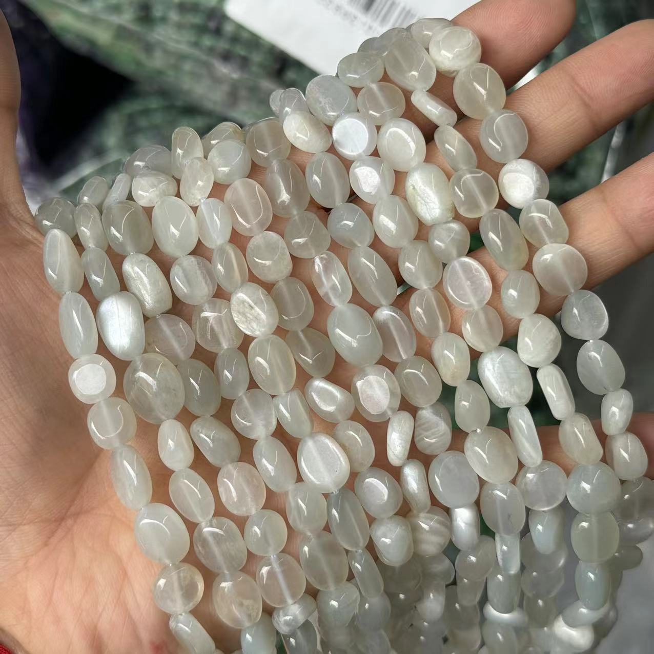 Picture of 8*10mm natural raw stone with loose beads semi-finished beads manufacturers spot wholesale jewelry accessories cross-border foreign trade