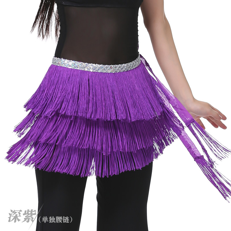 Picture of Dancer three-layer tassel waist chain belly dance waist chain belly dance tassel hip towel tassel belt wholesale