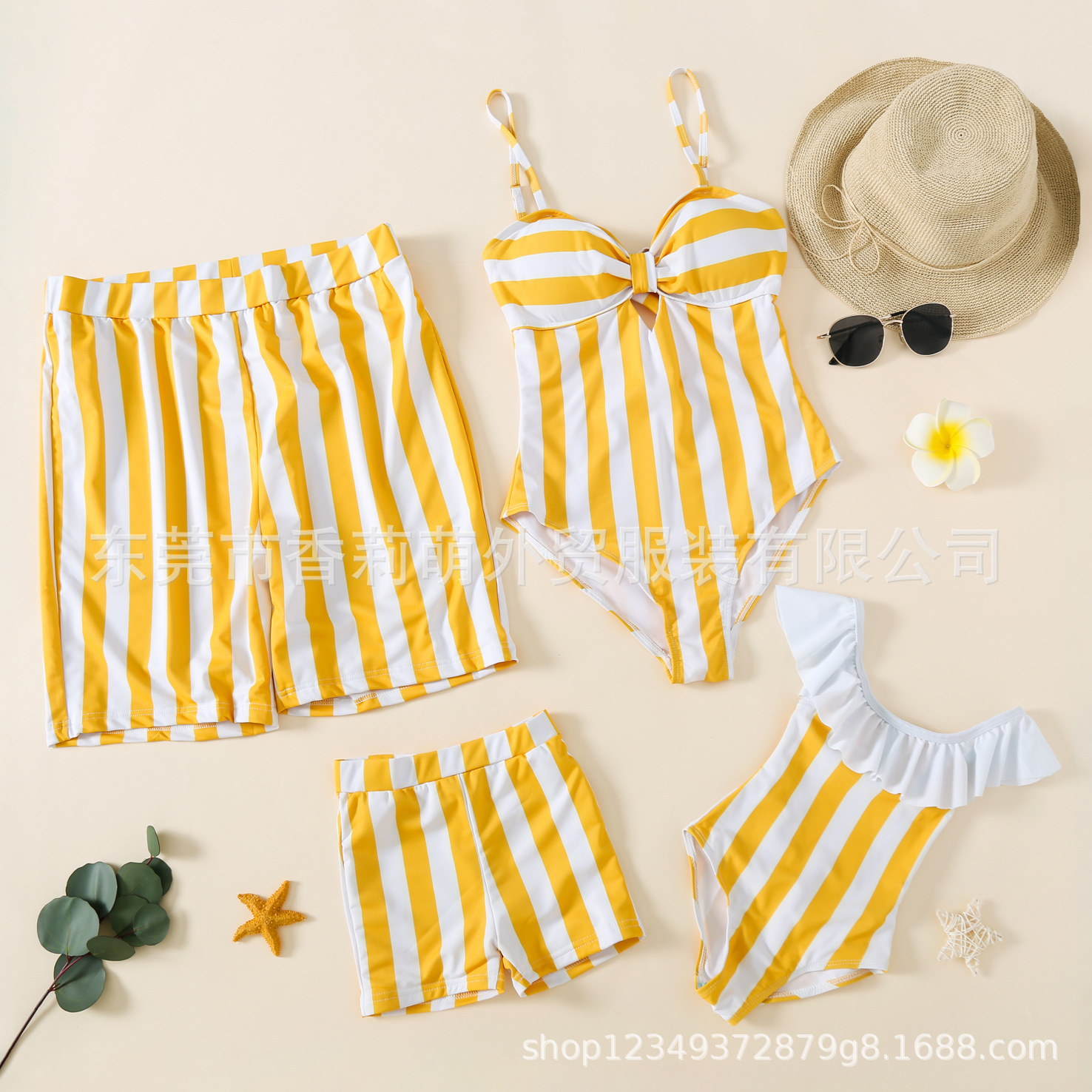Cross-border for parent-child swimsuits European and American foreign trade women's bikini family swimsuits men's pants manufacturers spot wholesale