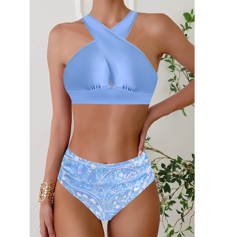2025 new trend swimwear gathered sexy swimwear split swimming beach hot spring swimwear wholesale