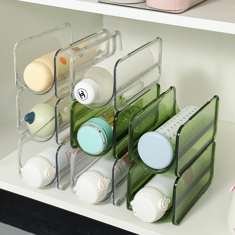 Picture of Water Cup Storage Rack Multi-Layer Transparent Desktop Creative Stackable Cup Holder Dust-Proof Household Insulated Cup Storage Rack