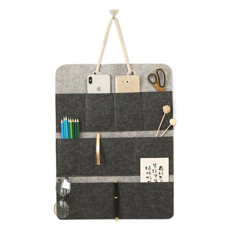 Multifunctional Wall-mounted Storage Hanging Bag Bedside Wall Door-to-door Hanging Mobile Phone Storage Pocket Dormitory Wall-mounted Artifact