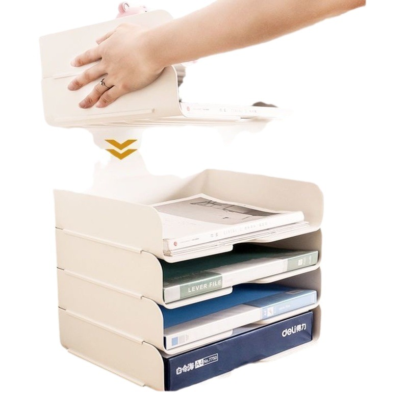 Desktop Storage Box Office A4 paper file storage rack transparent student desk station organizing artifact student