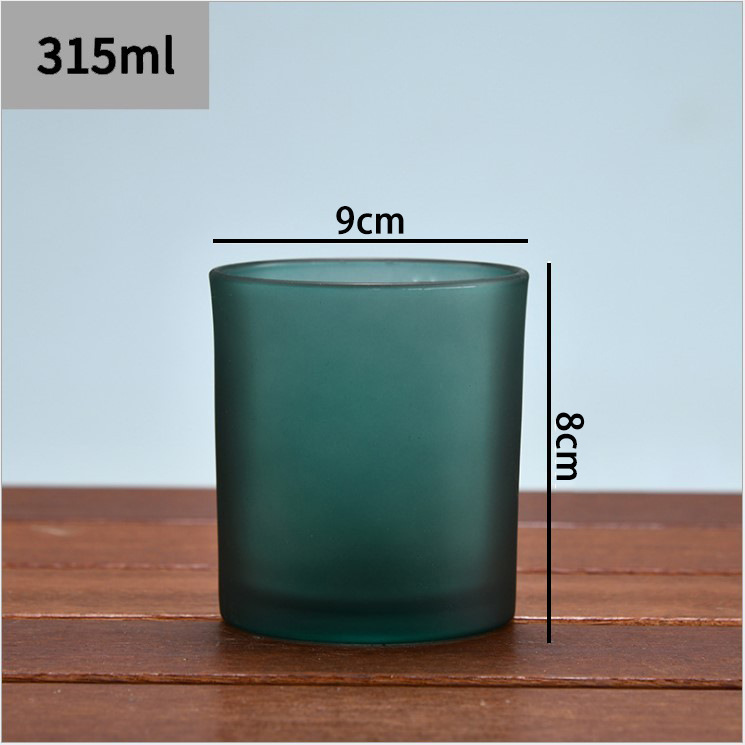 Picture of Wholesale DIY Flameless Scented Candle Cups Empty Colored Glass Jars Transparent Sprayable Glass Bottles with Screen-Printed Text