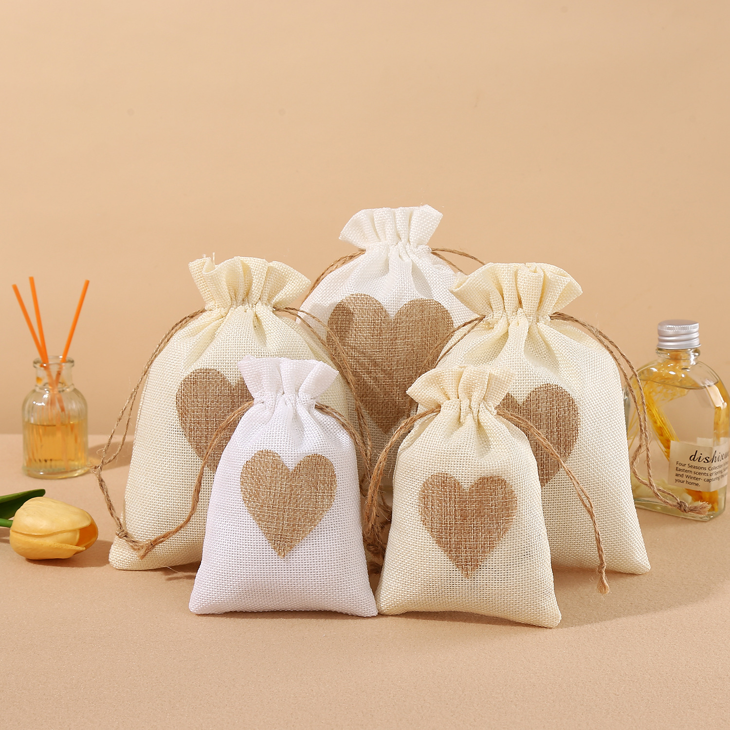 Cross-border special love drawstring sack Halloween gift bag Christmas gift double drawstring packaging bag in stock