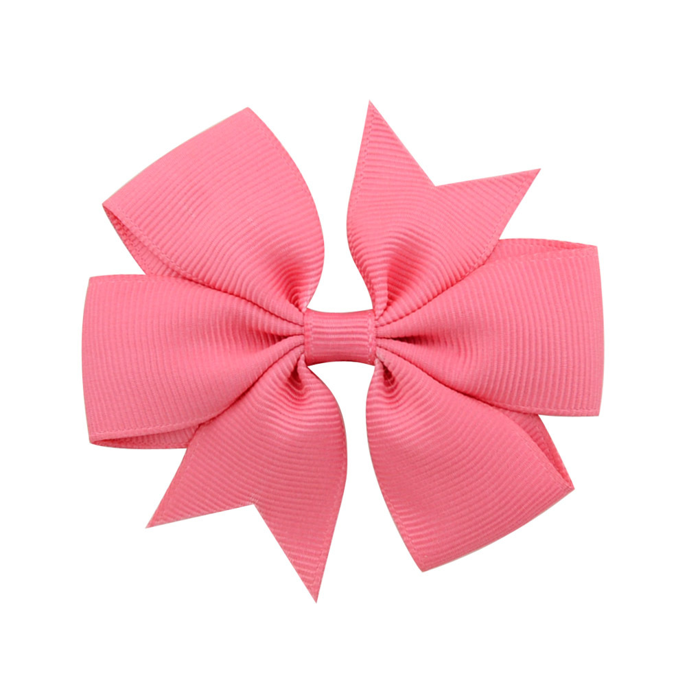 Picture of 53 Colors Amazon Hot Selling Six-Ear Pure Color Ribbed Fishtail Bow Hairpin Hair Accessories Kidsren's Headwear 564
