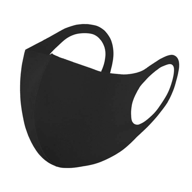 Picture of Dustproof Ice Silk Cotton Knitted Mask Black Wholesale Women's Spring and Summer Sunscreen Smog Breathable Washable 3D Mask