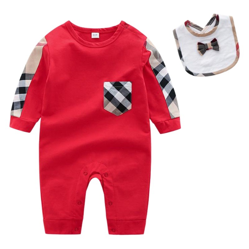 Baby Siamese Clothes Spring and Autumn Pure Cotton Neonatal Pajamas Newborn Women's Harper Climbing Clothes Baby Men's Long Sleeve Autumn Clothes