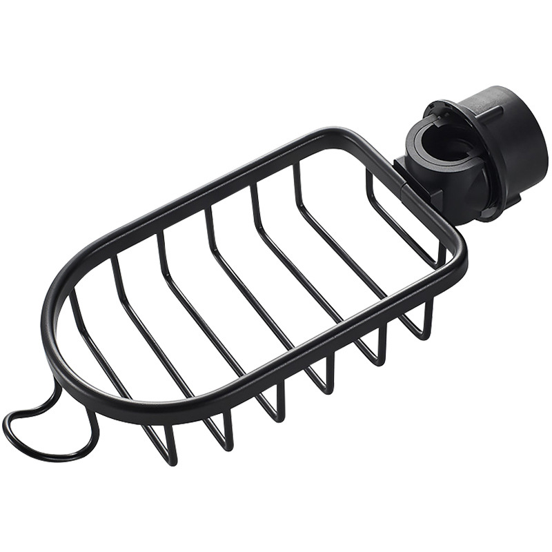 Picture of Kitchen Faucet Storage Rack Punch-free Sink Sponge Drain Rack Household Sink Rag Soap Storage Rack