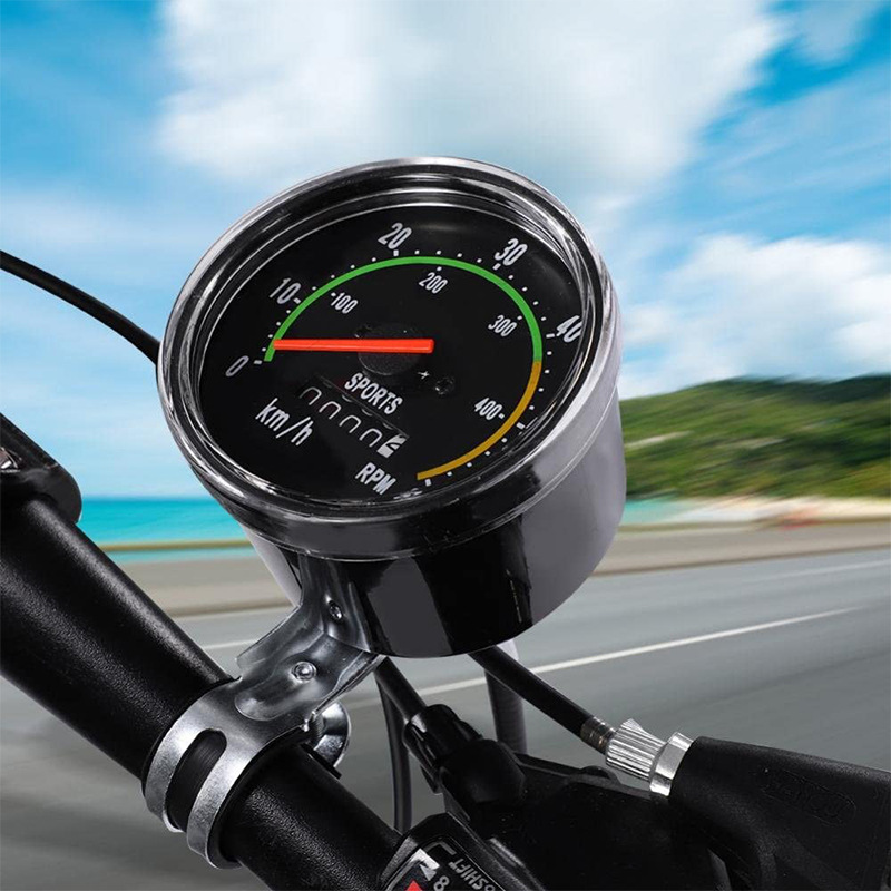 Factory wholesale bicycle mechanical code meter mountain bike speedometer round aluminum alloy mechanical odometer