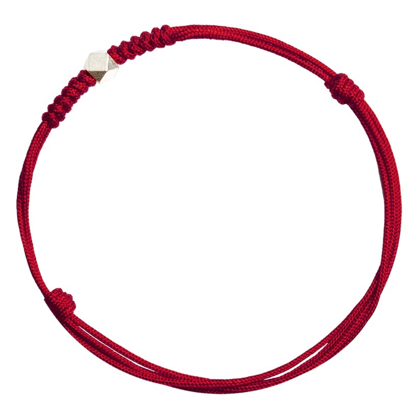 [Anti Year] Badu Braided Bracelet Zodiac Year Red Rope 925 Silver Bead Bracelet Braided Rope Niche Hand Accessories Wholesale
